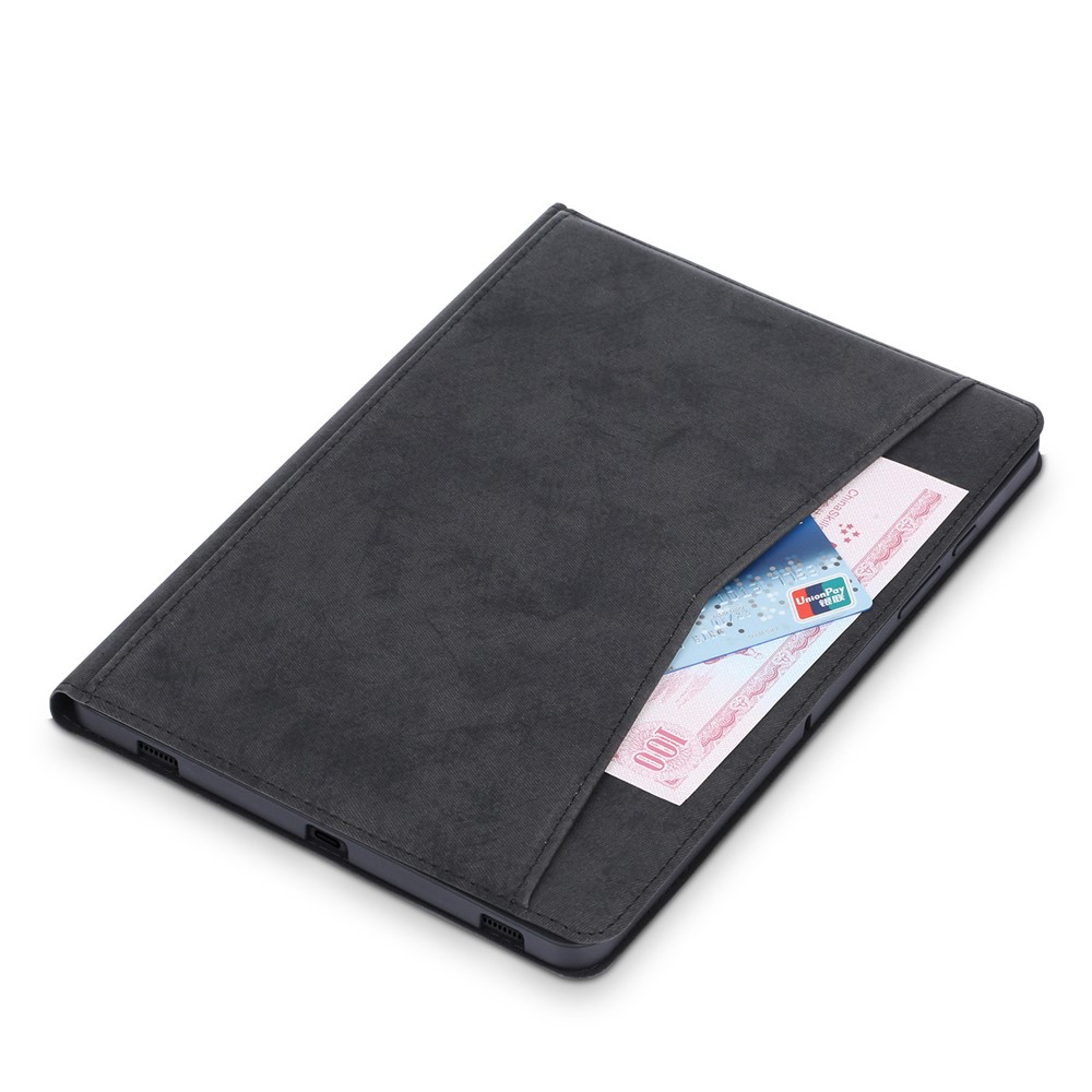 Front Pocket PU Leather Stand Case Tablet Cover with Pen Slot for Samsung Galaxy Tab S7 FE T736 - Black-5