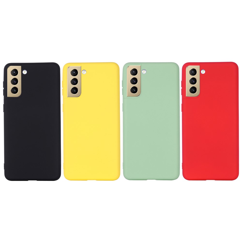 Solid Color Liquid Silicone Soft Phone Case Protective Shell with Strap for Samsung Galaxy S21 FE - Black-7