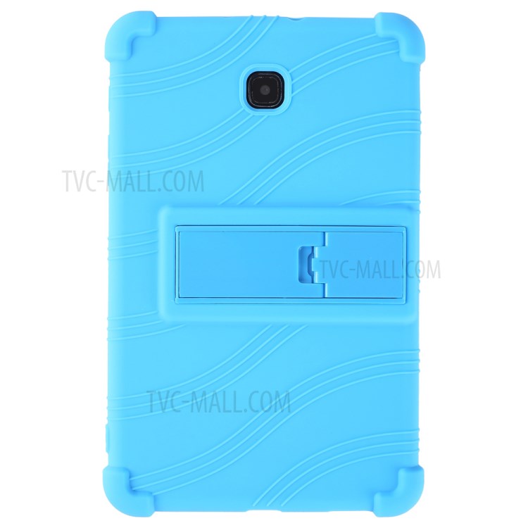 Flexible Silicone Tablet Shell Cover with Supporting Kickstand for Samsung Galaxy Tab A 8.0 (2018) SM-T387 - Baby Blue-1