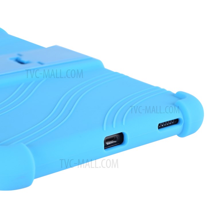 Flexible Silicone Tablet Shell Cover with Supporting Kickstand for Samsung Galaxy Tab A 8.0 (2018) SM-T387 - Baby Blue-6