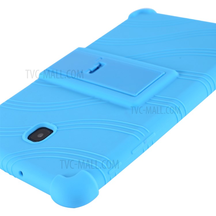 Flexible Silicone Tablet Shell Cover with Supporting Kickstand for Samsung Galaxy Tab A 8.0 (2018) SM-T387 - Baby Blue-7