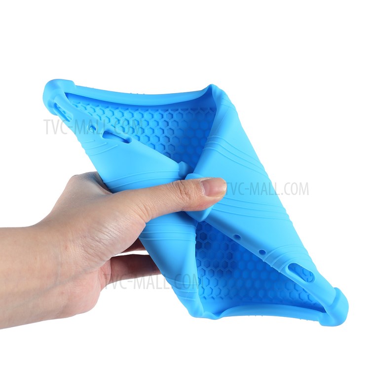 Flexible Silicone Tablet Shell Cover with Supporting Kickstand for Samsung Galaxy Tab A 8.0 (2019) with S Pen SM-P200 - Baby Blue-5