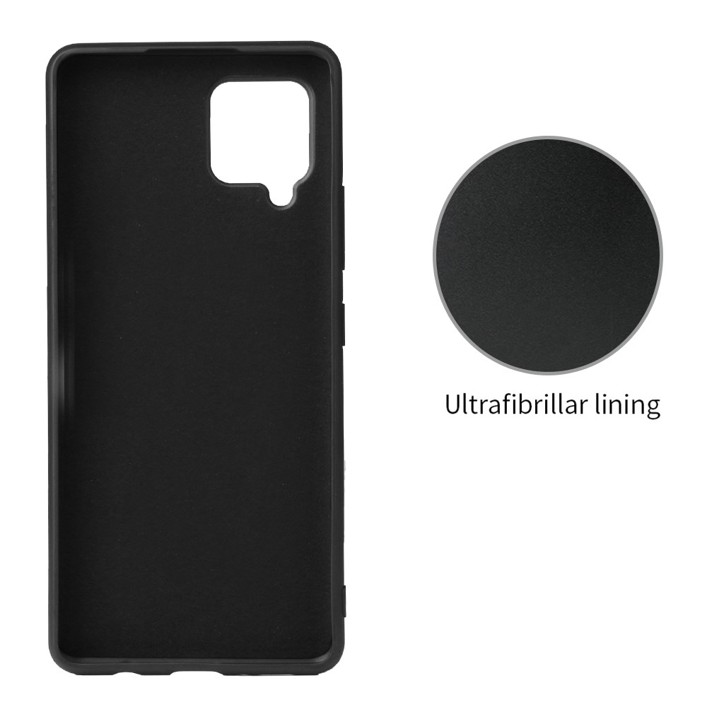 PU Leather Coated TPU Ring-Shape Kickstand Phone Cover Shell for Samsung Galaxy A42 5G - Carbon Fiber Texture-5