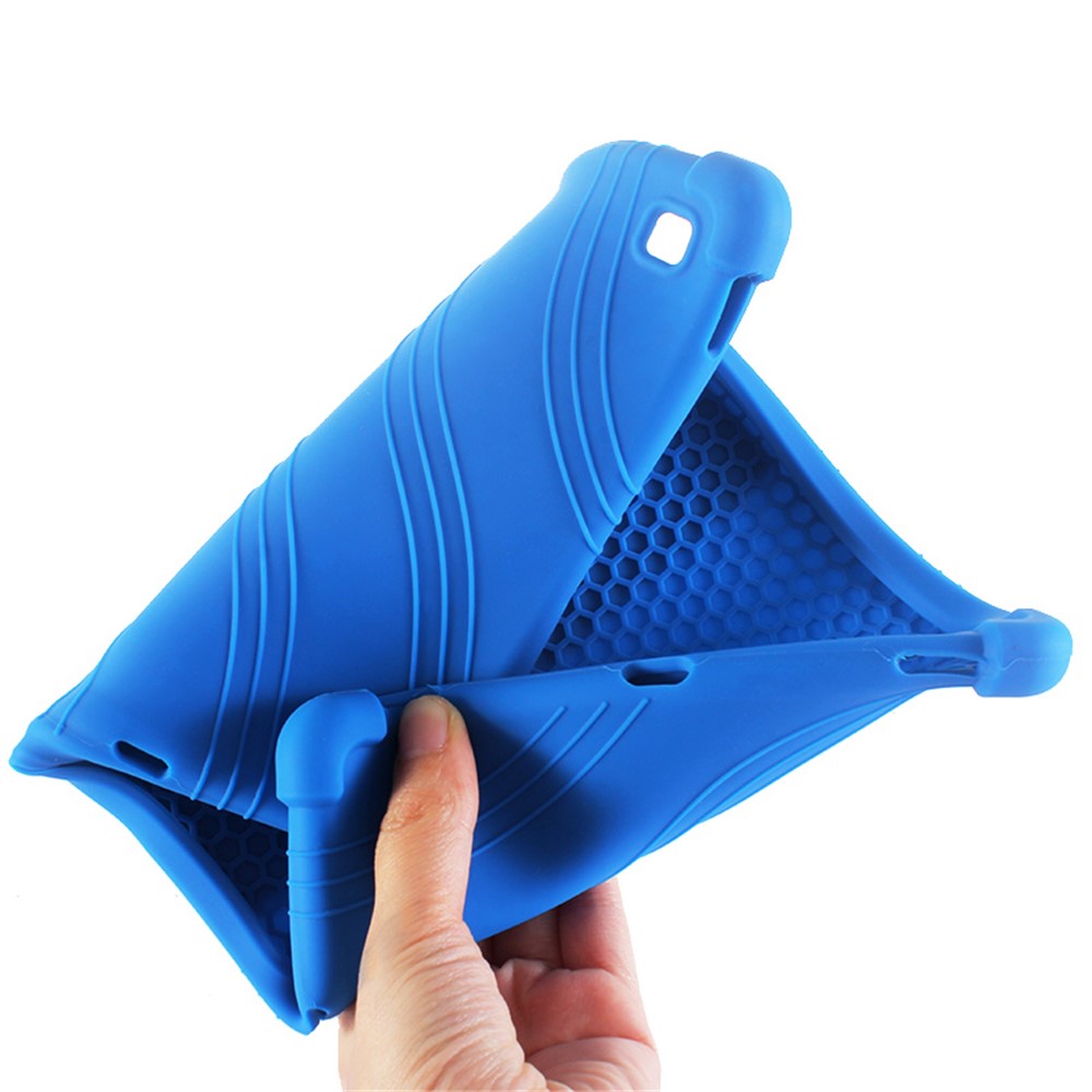 Flexible Silicone Tablet Shell Cover with Supporting Kickstand for Samsung Galaxy Tab S5e SM-T720 - Blue-5