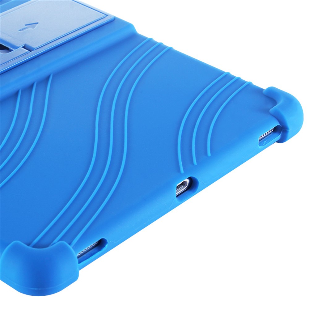 Flexible Silicone Tablet Shell Cover with Supporting Kickstand for Samsung Galaxy Tab S5e SM-T720 - Blue-6