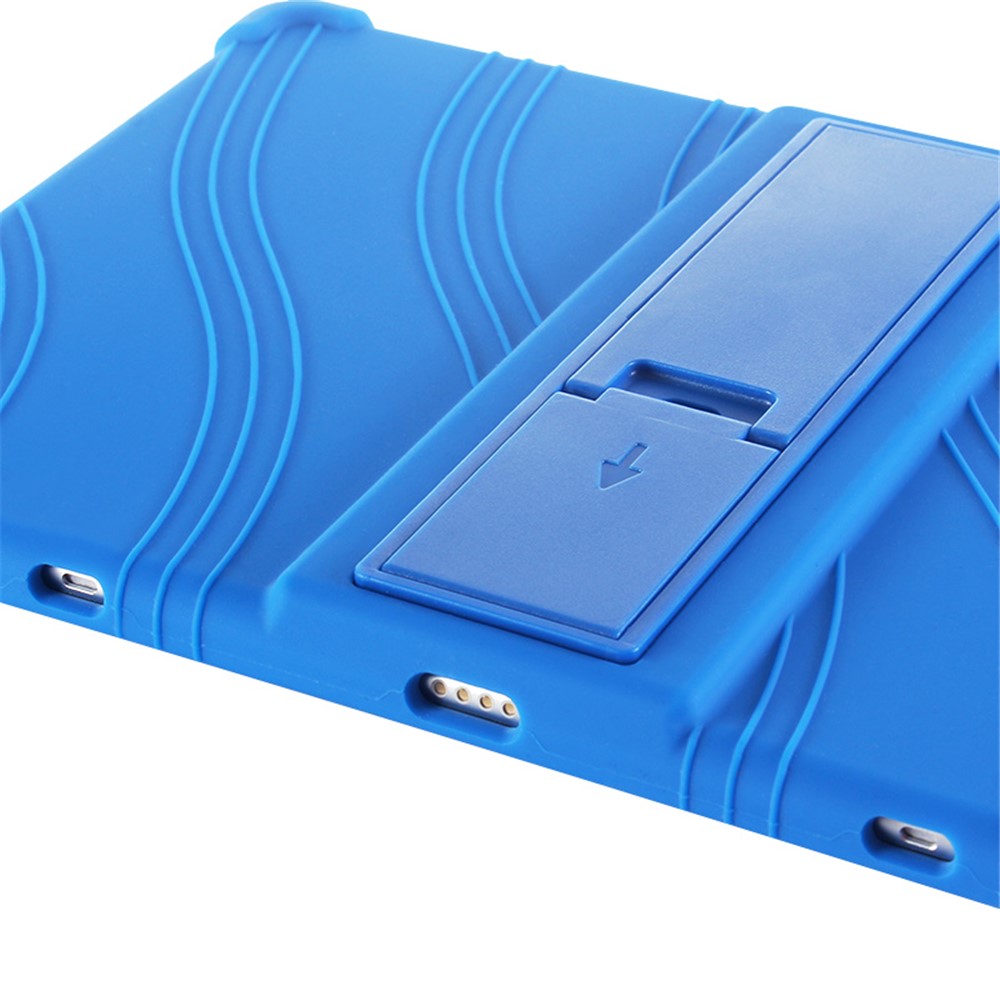 Flexible Silicone Tablet Shell Cover with Supporting Kickstand for Samsung Galaxy Tab S5e SM-T720 - Blue-7