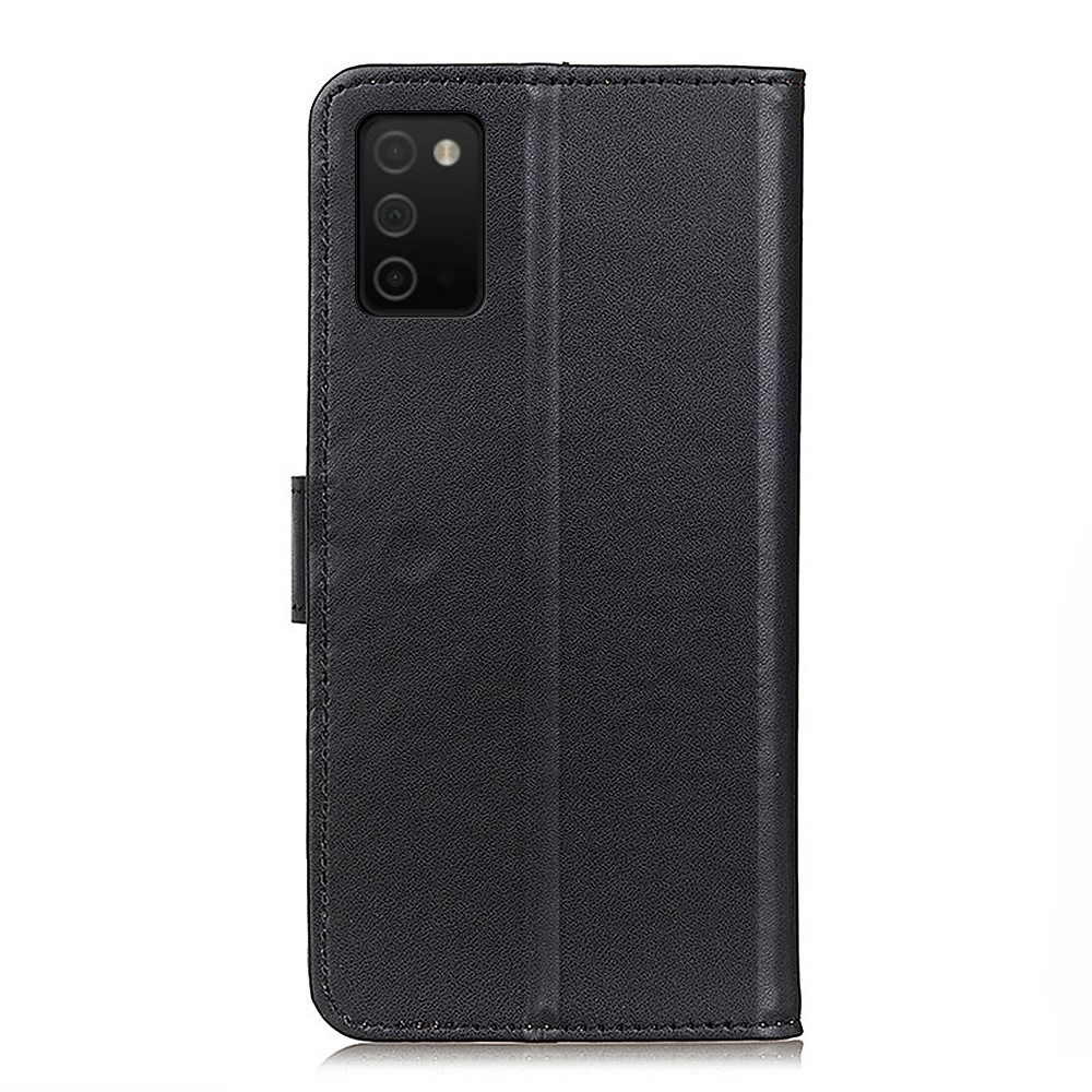 Magnetic Clasp PU Leather Mobile Phone Shell Case Protector with Wallet Stand for Samsung Galaxy A03S - Black-3