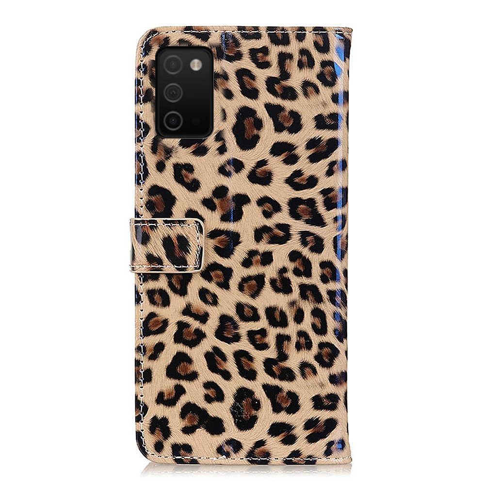 Leopard Texture Wallet Design Leather Phone Stand Case Protective Cover for Samsung Galaxy A03S-3