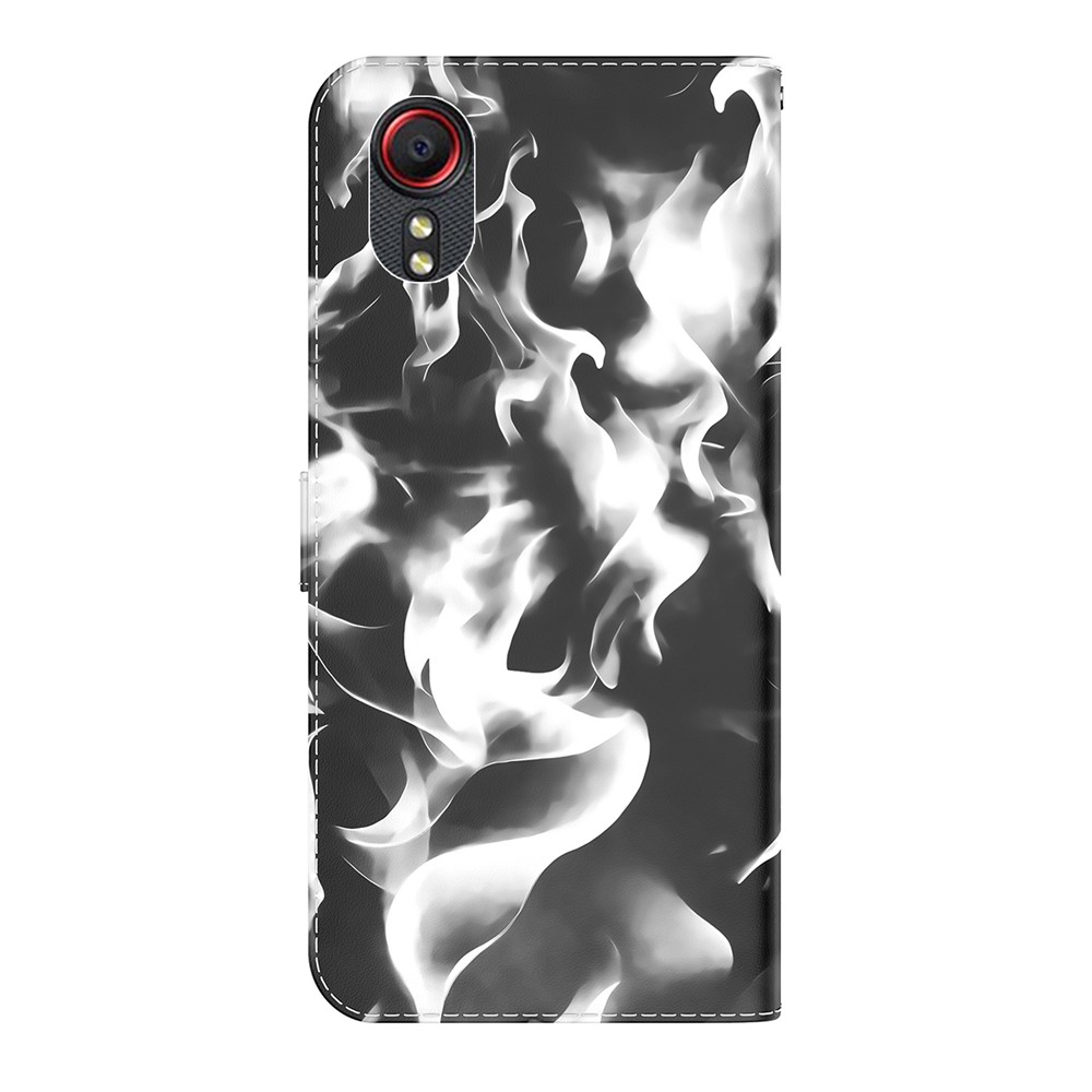 Full Protection Fog Pattern Printing Leather Wallet Design Stand Phone Cover for Samsung Galaxy Xcover 5 - Black-4