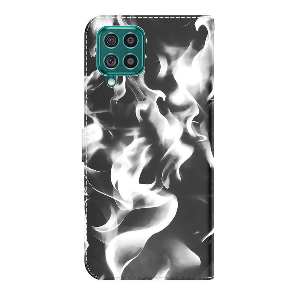 Full Protection Fog Pattern Printing Leather Wallet Design Stand Phone Cover for Samsung Galaxy M62 / Galaxy F62 - Black-2