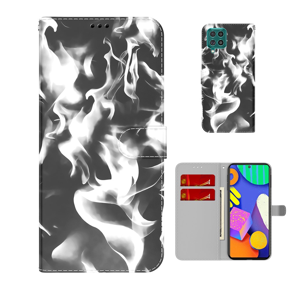 Full Protection Fog Pattern Printing Leather Wallet Design Stand Phone Cover for Samsung Galaxy M62 / Galaxy F62 - Black-5