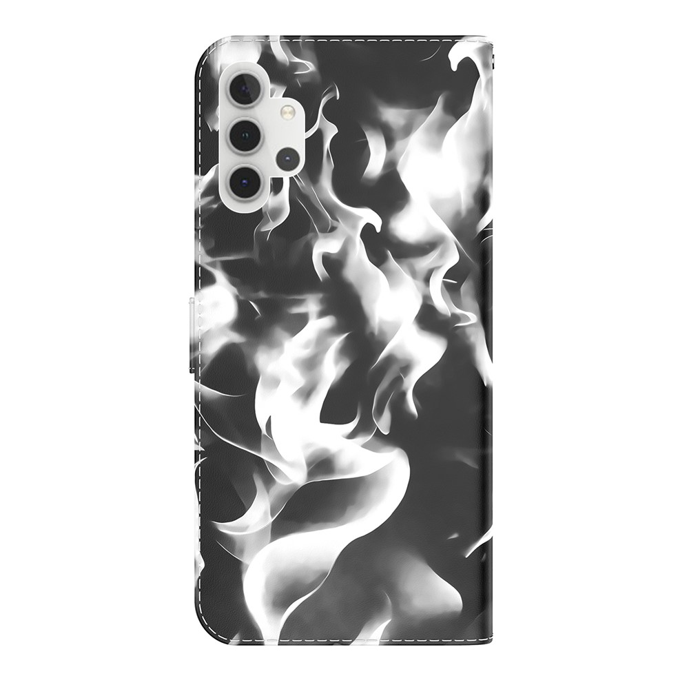 Full Protection Fog Pattern Printing Leather Wallet Design Stand Phone Cover for Samsung Galaxy A32 5G - Black-2