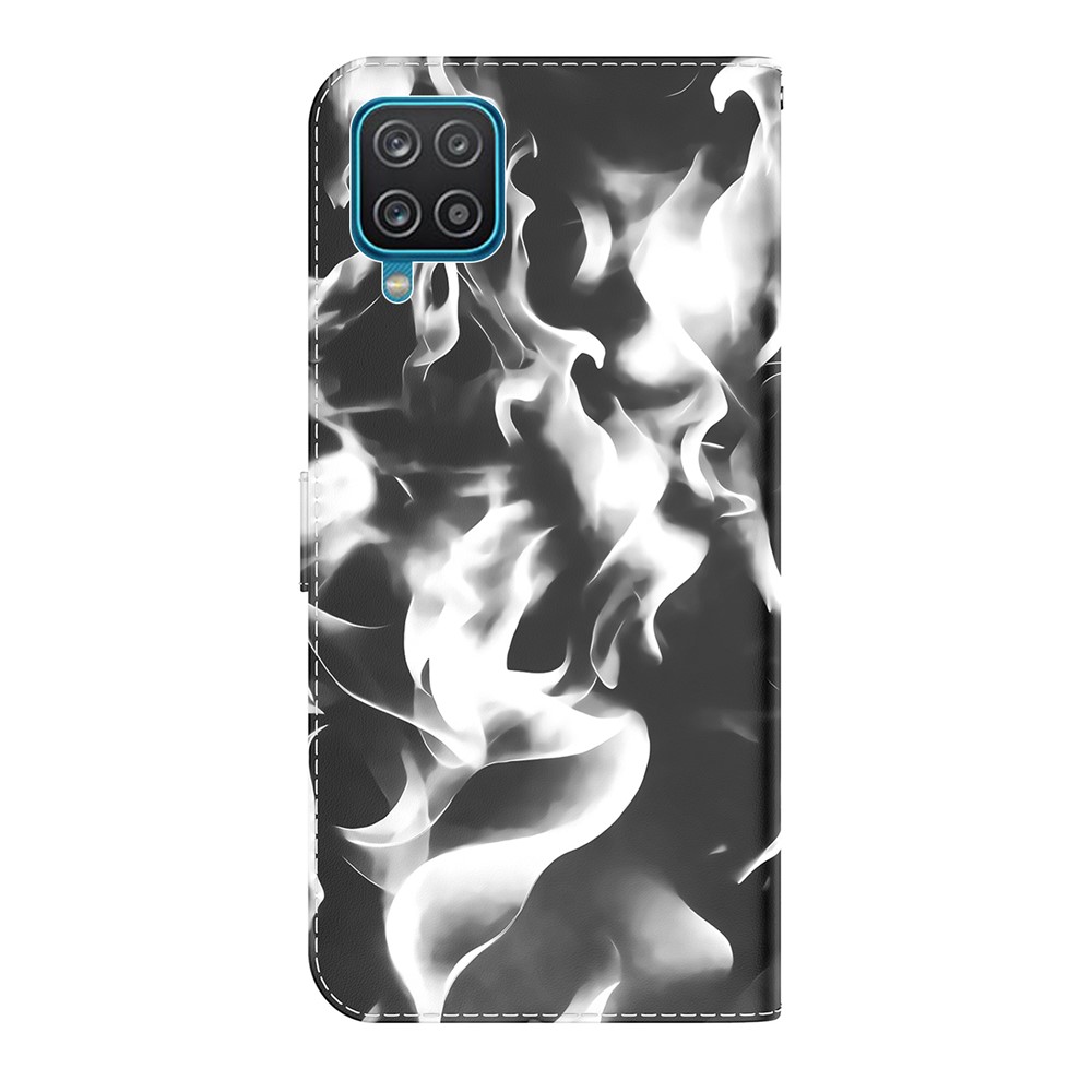 Full Protection Fog Pattern Printing Leather Wallet Design Stand Phone Cover for Samsung Galaxy A22 4G (EU Version) - Black-2