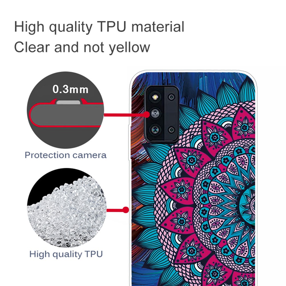 Pattern Printing Design Soft TPU Phone Case Cover for Samsung Galaxy F52 5G - Mandala Flower-4