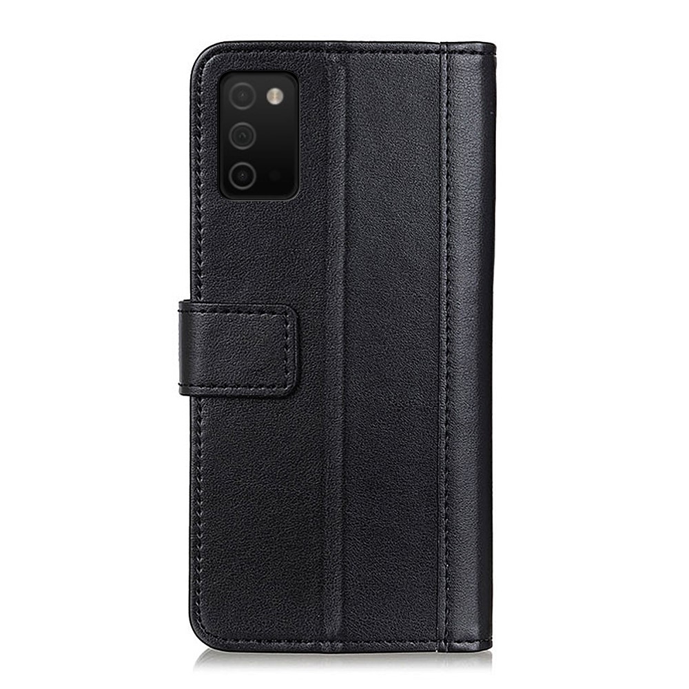 Leather Phone Stand Full-Protection Wallet Design Cover Case for Samsung Galaxy A03s - Black-3