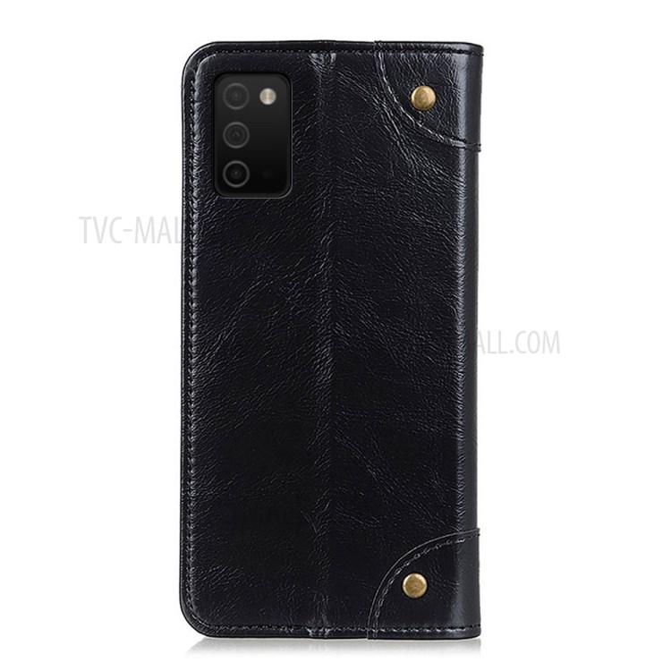 Auto-Absorbed Wallet Design TPU + PU Leather Phone Stand Case for Samsung Galaxy A03s - Black-3