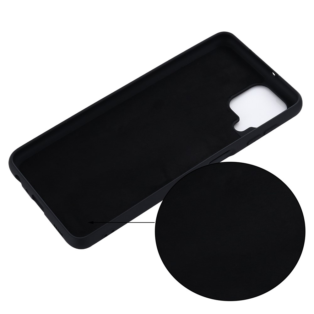 Soft Silicone Mobile Phone Back Case Cover Shell with Lanyard for Samsung Galaxy A22 4G (EU Version) - Black-3