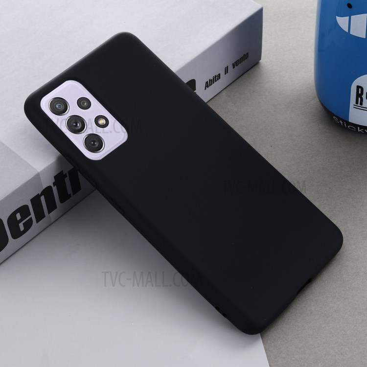 Flexible Silicone Cell Phone Protective Case Cover Shell with Strap for Samsung Galaxy A82 5G - Black-6