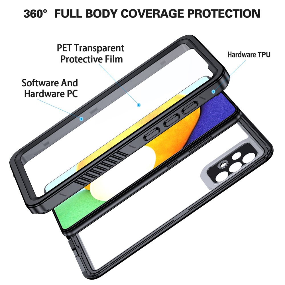 Redpepper IP68 Impressão Digital à Prova D'água Capa de Telefone Para Samsung Galaxy A72 4G/5G-8