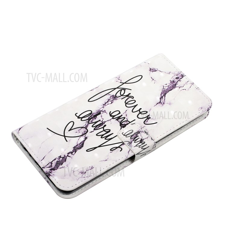 Wallet Phone Case 3D Printing Soft PU Leather Protective Shockproof Anti-Scratch Cover for Samsung Galaxy S21+ 5G - Forever and Always-6