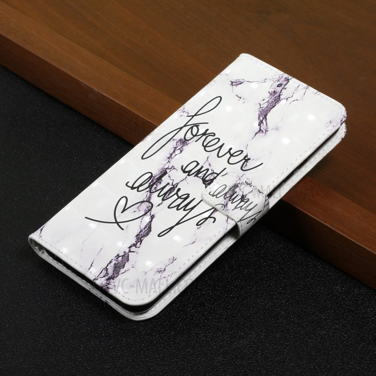 Wallet Phone Case 3D Printing Soft PU Leather Protective Shockproof Anti-Scratch Cover for Samsung Galaxy S21+ 5G - Forever and Always-8