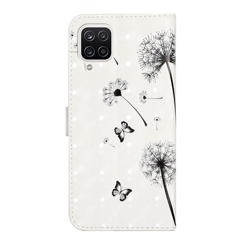 3D Fashion Creative 3D Pattern Printing Cover PU Leather Shockproof Flip Wallet Phone Case for Samsung Galaxy A22 4G (EU Version) - Children and Dandelions-3