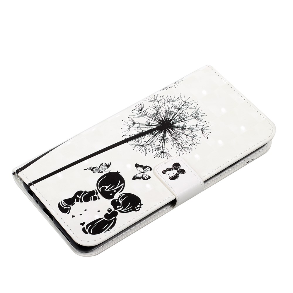 3D Fashion Creative 3D Pattern Printing Cover PU Leather Shockproof Flip Wallet Phone Case for Samsung Galaxy A22 4G (EU Version) - Children and Dandelions-6