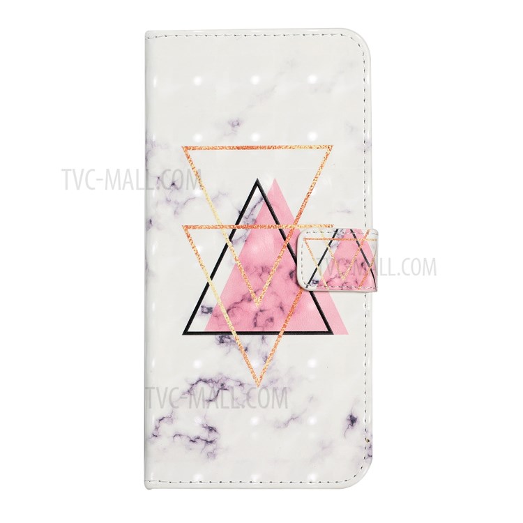 3D Pattern Printing Design Full-Body Protective PU Leather Cover Case for Samsung Galaxy A32 5G - Inverted Triangle-2