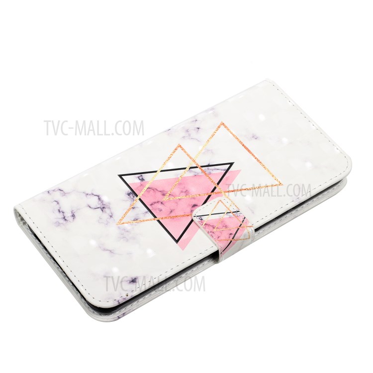 3D Pattern Printing Design Full-Body Protective PU Leather Cover Case for Samsung Galaxy A32 5G - Inverted Triangle-6