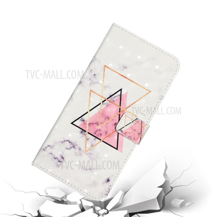 3D Pattern Printing Design Full-Body Protective PU Leather Cover Case for Samsung Galaxy A32 5G - Inverted Triangle-7
