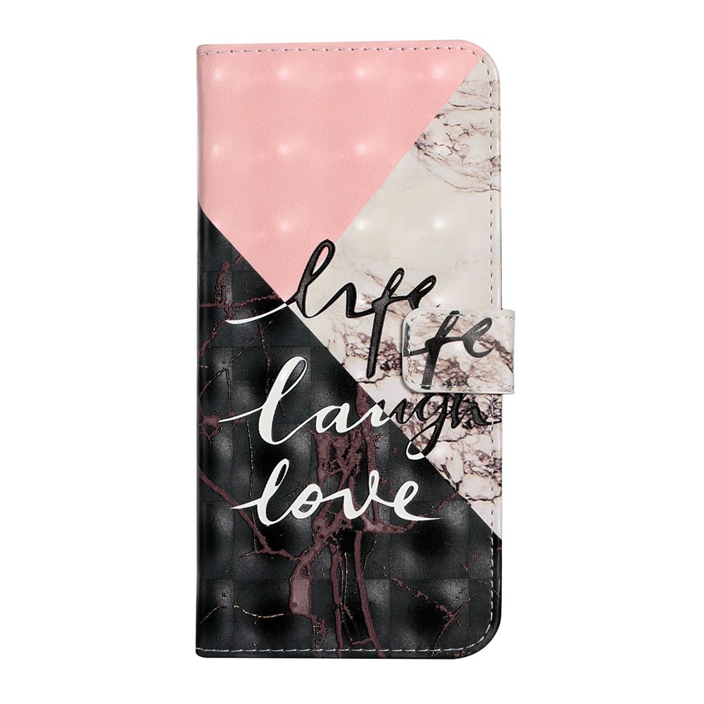 3D Pattern Printing PU Leather Flip Wallet Case Stand Magnetic Closure Protective Cover for Samsung Galaxy A12 5G - Tri-color-2