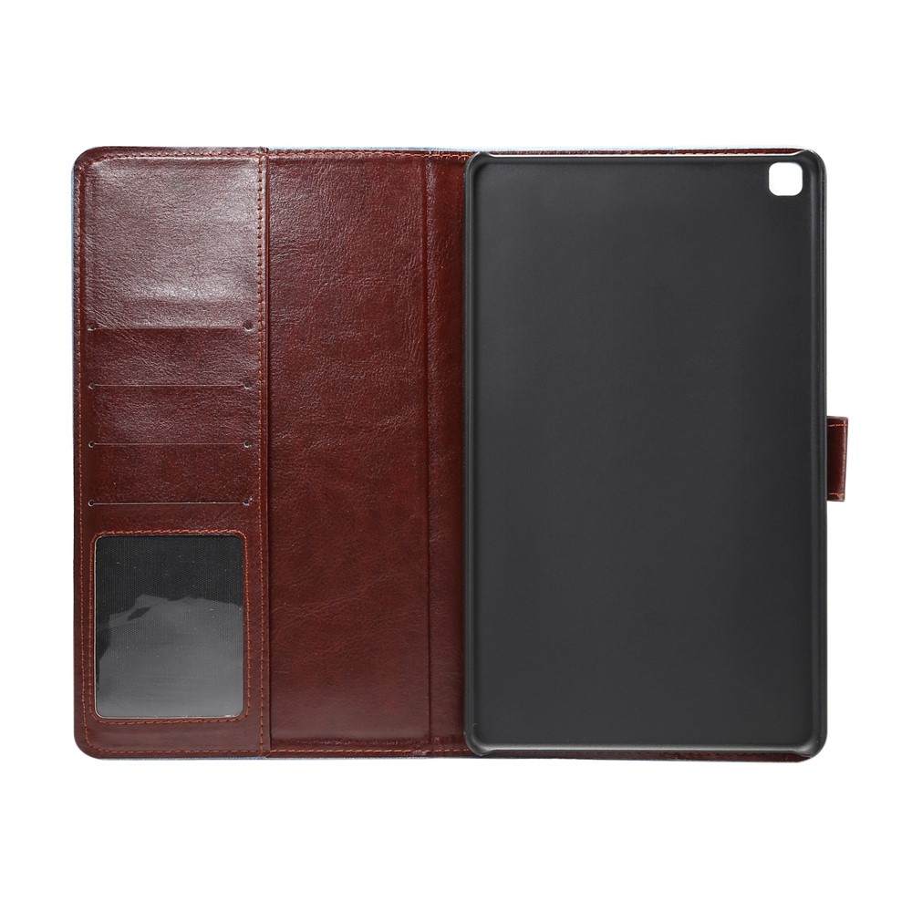 Magnetic PU Leather Flower Cloth Skin Wallet Soft Rubber Folio Stand Cover for Samsung Galaxy Tab A7 Lite 8.7-inch SM-T220 (Wi-Fi) - Blue-6