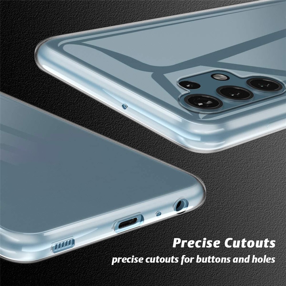 Anti-Fingerprint Flexible Skin Lightweight TPU Protective Case with Tempered Glass Screen Protector for Samsung Galaxy A32 4G (EU Version)-7