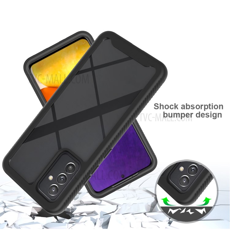 Shockproof PC + TPU + Acrylic Hybrid Case Shell for Samsung Galaxy A82 5G - Black-2