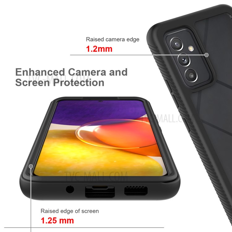Shockproof PC + TPU + Acrylic Hybrid Case Shell for Samsung Galaxy A82 5G - Black-3