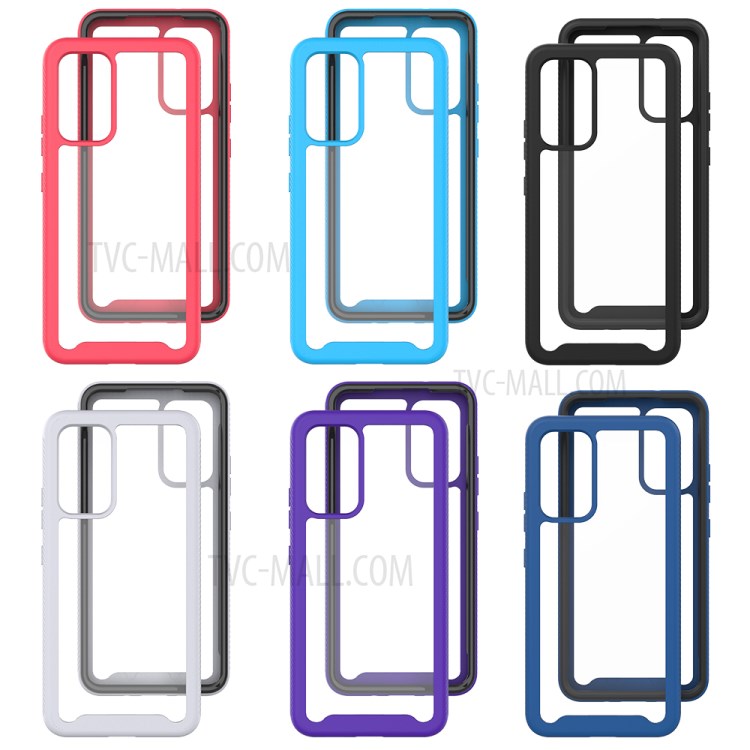 Shockproof PC + TPU + Acrylic Hybrid Case Shell for Samsung Galaxy A82 5G - Black-7