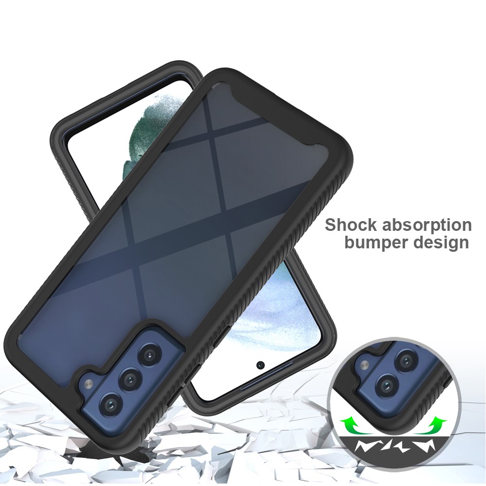 PC + TPU + Acrylic Hybrid Case Shockproof Phone Cover for Samsung Galaxy S21 FE - Black-4