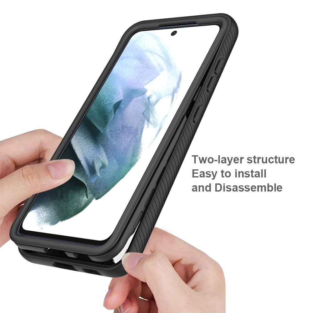 PC + TPU + Acrylic Hybrid Case Shockproof Phone Cover for Samsung Galaxy S21 FE - Black-5
