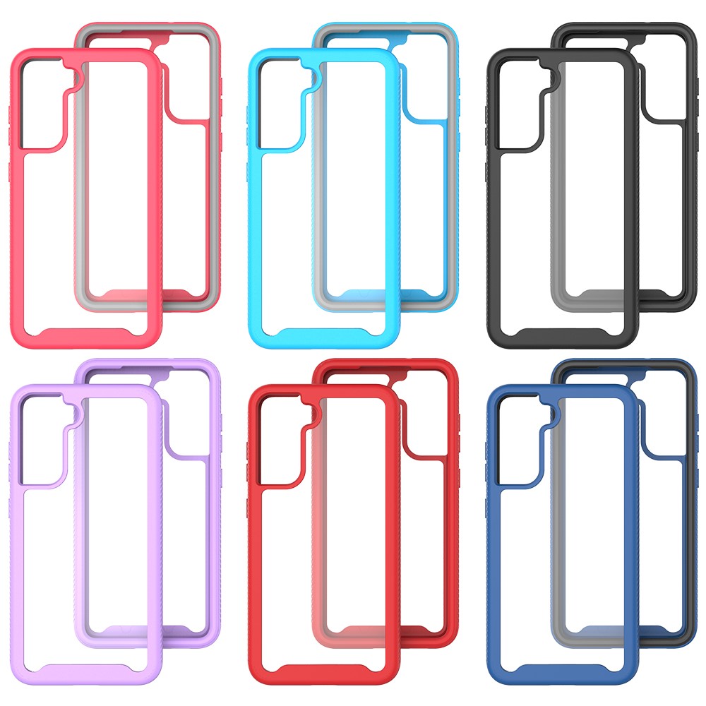 PC + TPU + Acrylic Hybrid Case Shockproof Phone Cover for Samsung Galaxy S21 FE - Black-7