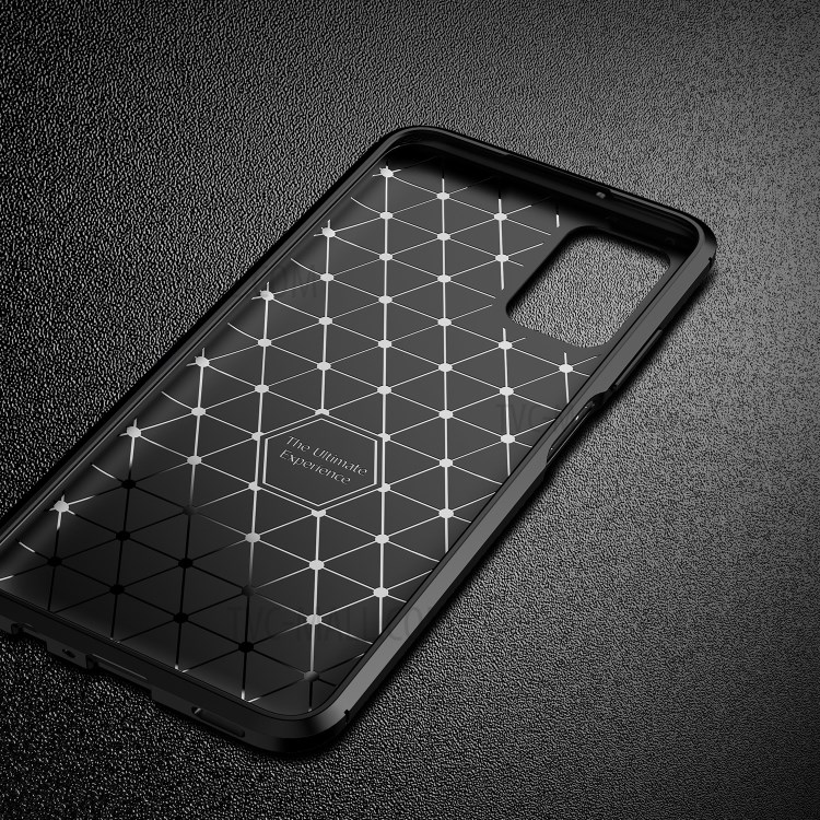 Carbon Fiber Texture Anti-Fall TPU Phone Case Protector Cover for Samsung Galaxy A03s (EU Version) - Black-6
