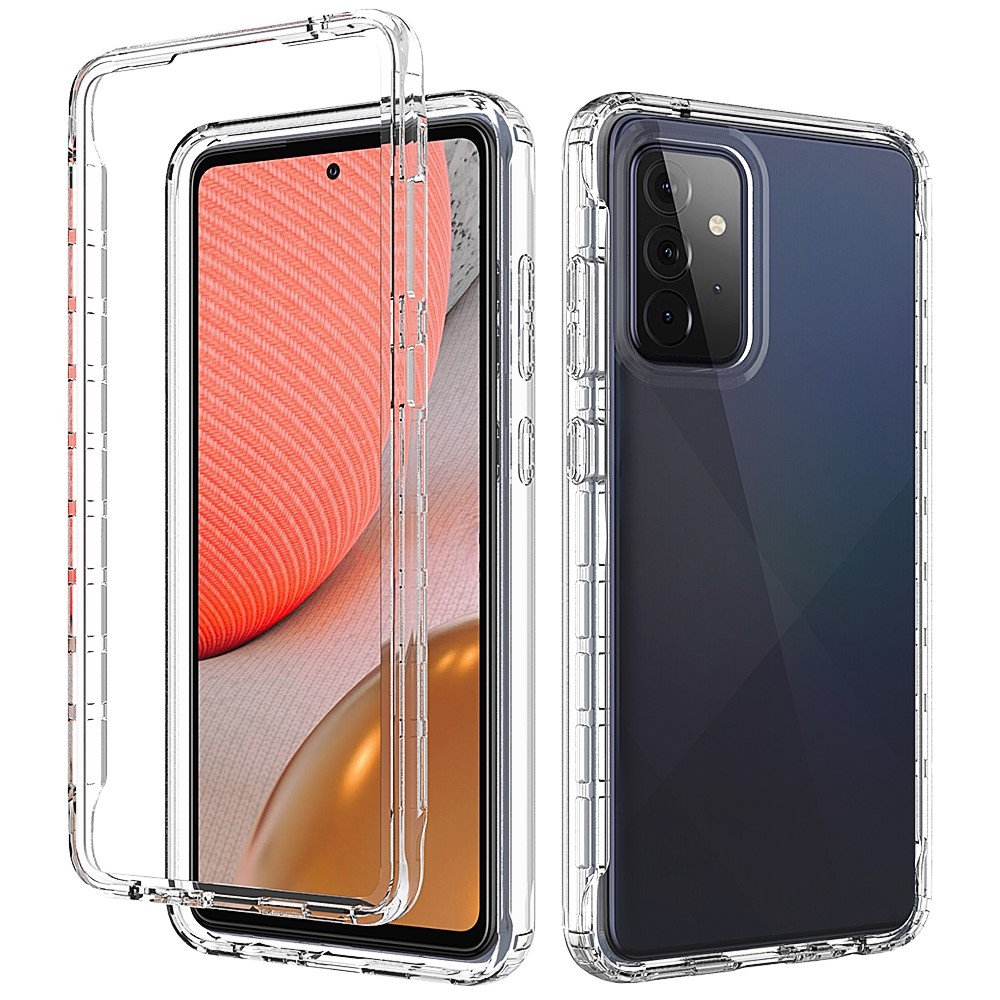 Anti-Scratch Ultra Clear Shockproof Hard PC Back & Soft TPU Bumper Protective Case for Samsung Galaxy A72 5G / 4G-1