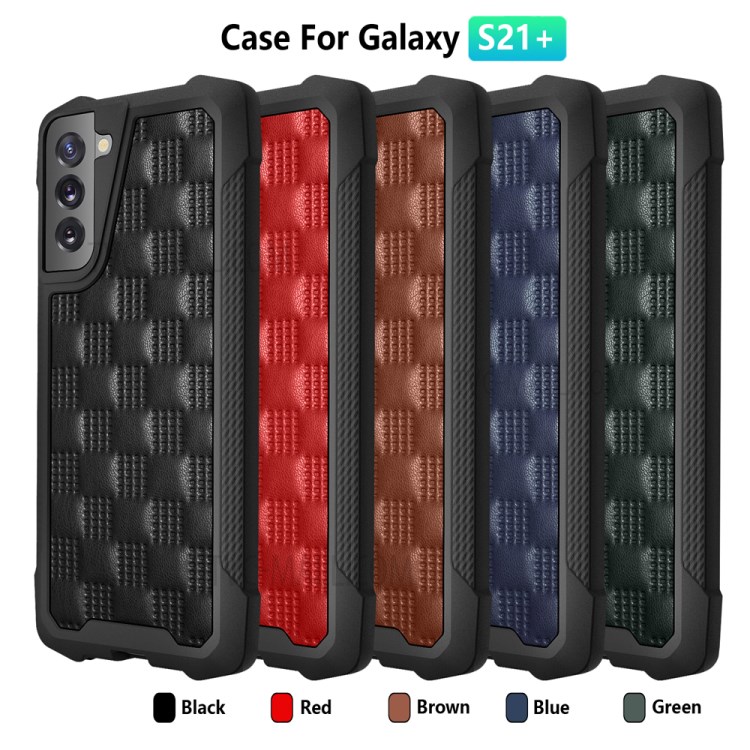 Phantom Series Drop-proof PU Leather + TPU+PC Hybrid Cell Phone Case Shell for Samsung Galaxy S21+ 5G - Black-11