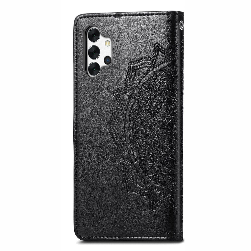 Big Butterfly Imprinting Full Protection Leather Wallet Stand Design Mobile Phone Shell for Samsung Galaxy A32 4G (EU Version) - Black-11