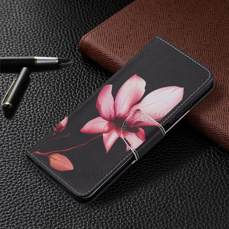 Pattern Printing Wallet Leather Shockproof Protective Magnetic Flip Cover for Samsung Galaxy A03s - Lotus-6