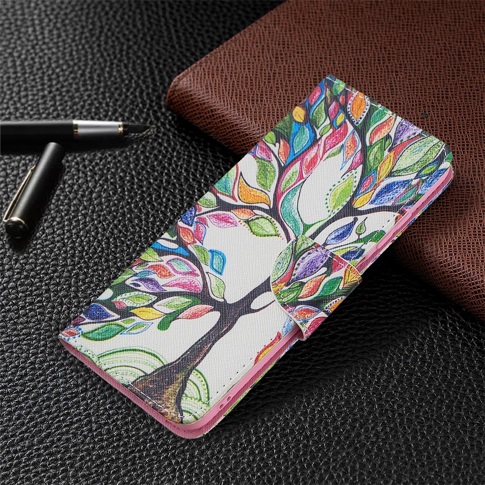 Stand Book Design Pattern Printing Premium PU Leather Flip Folio Cover for Samsung Galaxy A03s - Life Tree-6