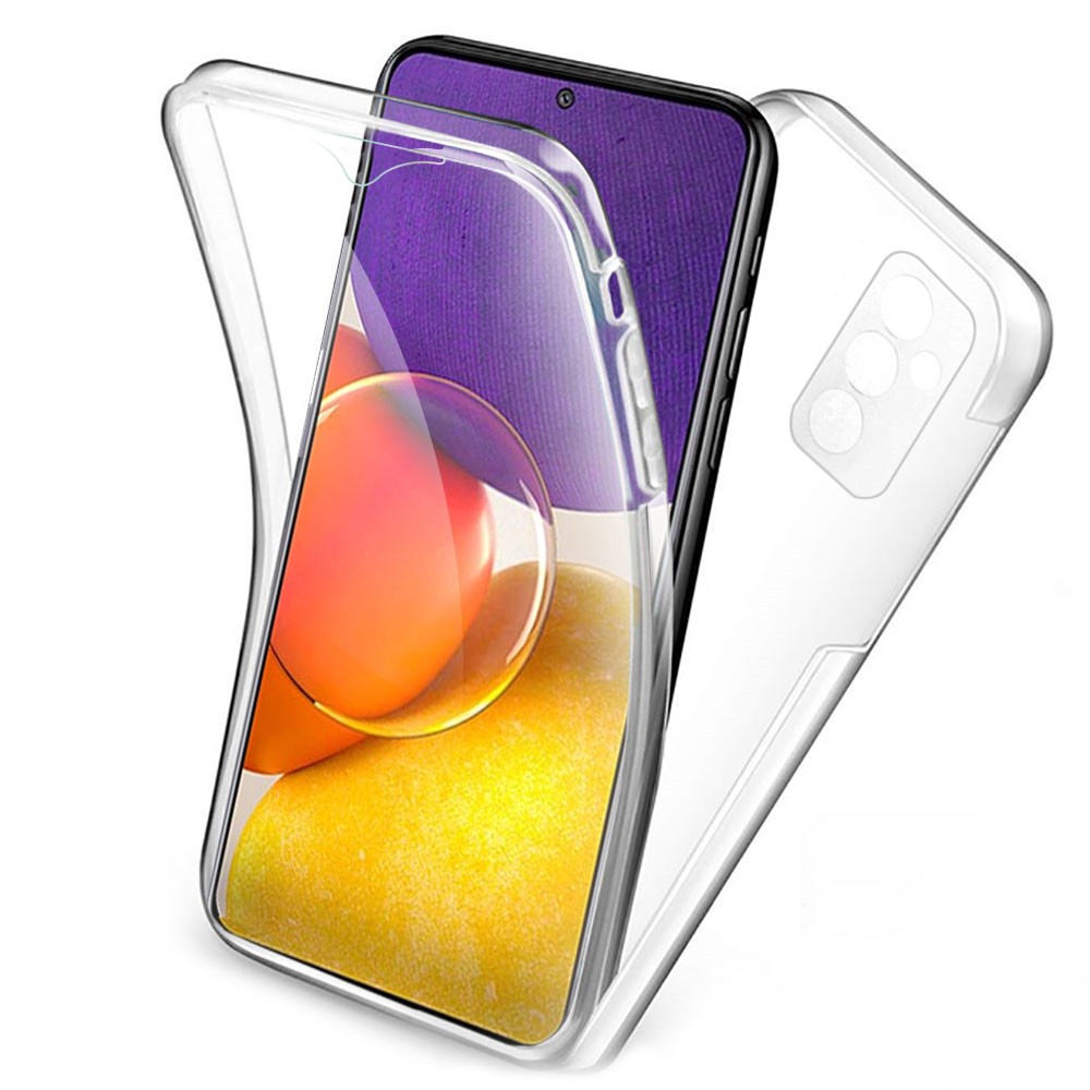 Full Coverage Transparent Phone Cover TPU+PET+Acrylic Hybrid Case for Samsung Galaxy A82 5G-1