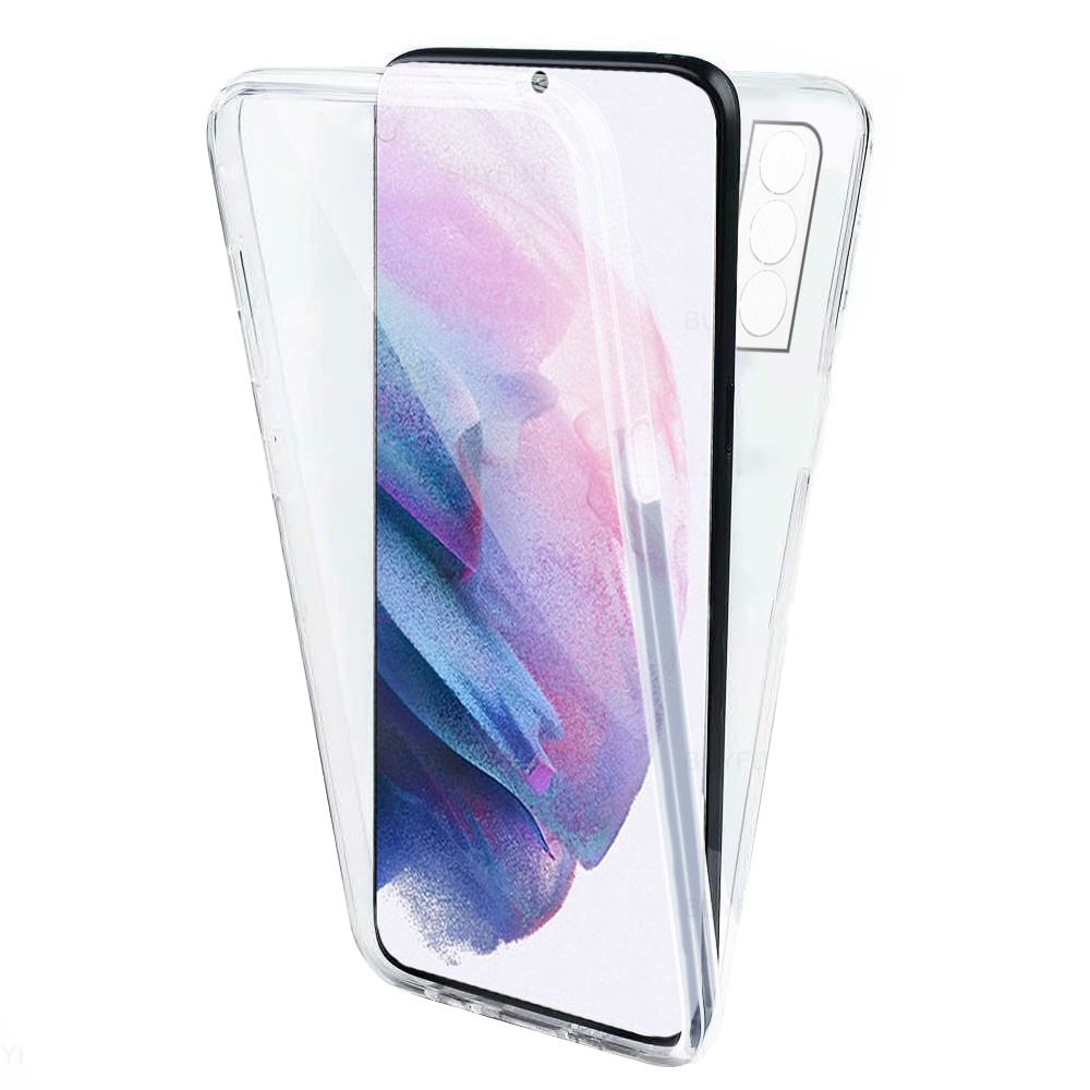 Full Covering Detachable 2-in-1 TPU+PET+Acrylic Hybrid Case Phone Cover Shell for Samsung Galaxy S21 FE-1