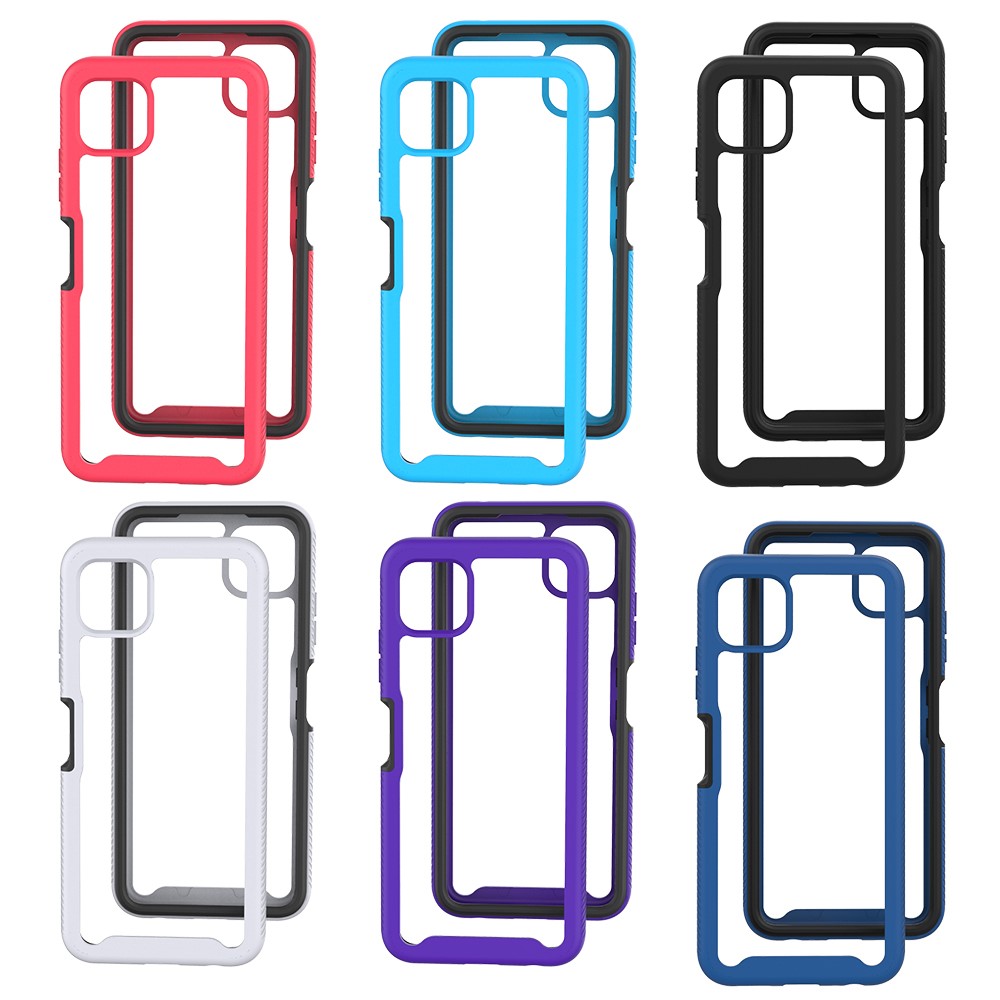 PC + TPU + Acrylic Hybrid Case Shockproof Mobile Phone Case for Samsung Galaxy A22 5G (EU Version) - Black-6