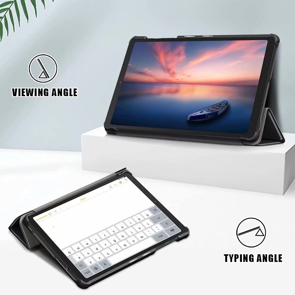 Slim Lightweight Tri-fold Folio Stand Cover PU Leather Case with Screen Protector for Samsung Galaxy Tab A7 Lite 8.7-inch-2