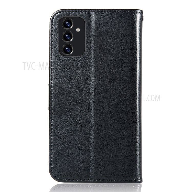 Imprint Dream Catcher Owl Leather Wallet Stand Phone Case for Samsung Galaxy A82 5G - Black-6